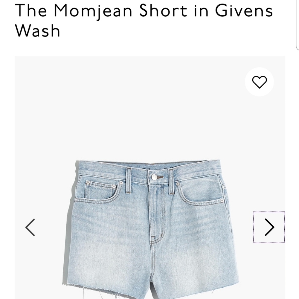 Madewell momjean shorts